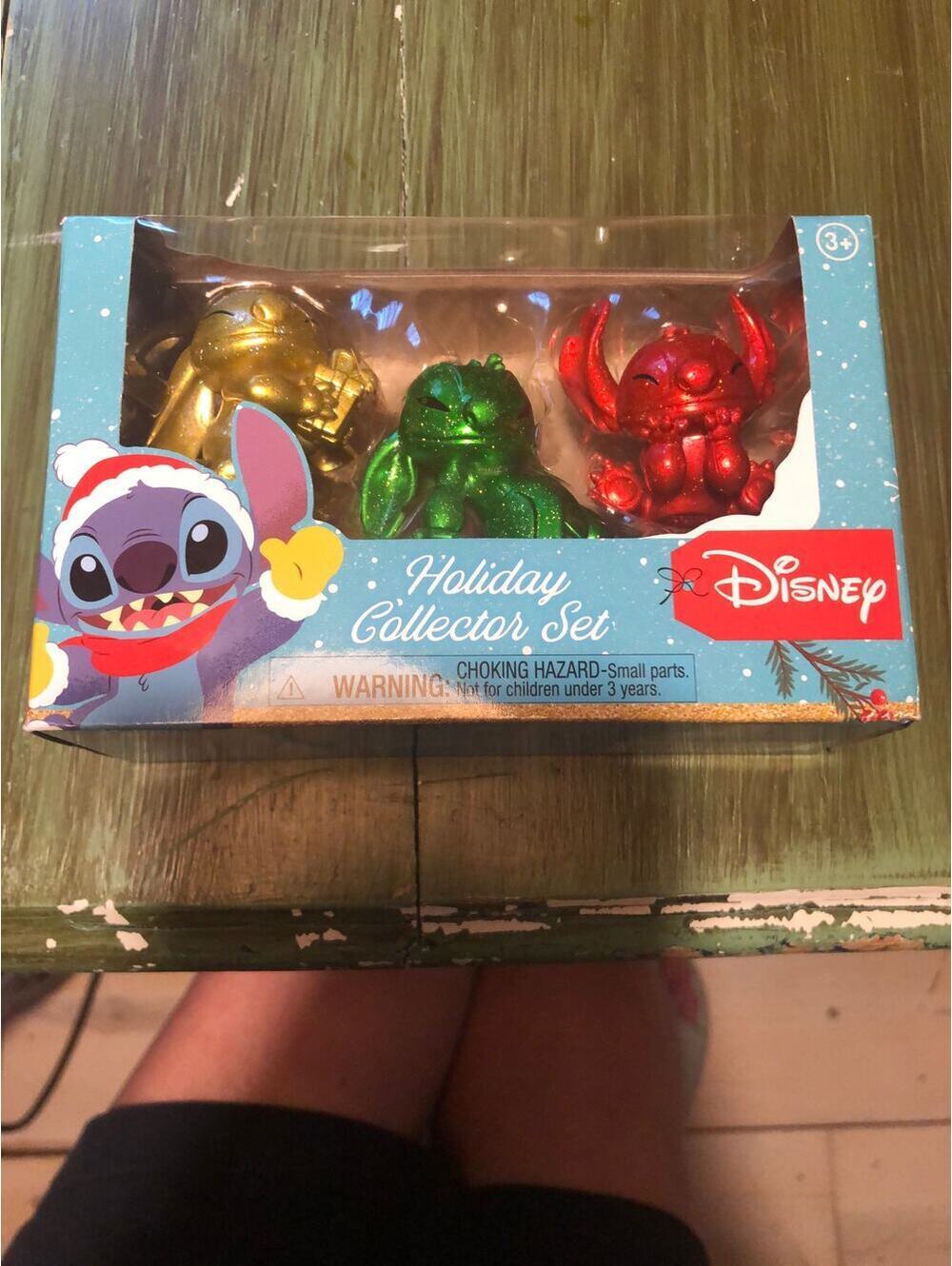 Disney Lilo & Stitch NEW Holiday Collector 3 Piece Christmas Action Figure Set